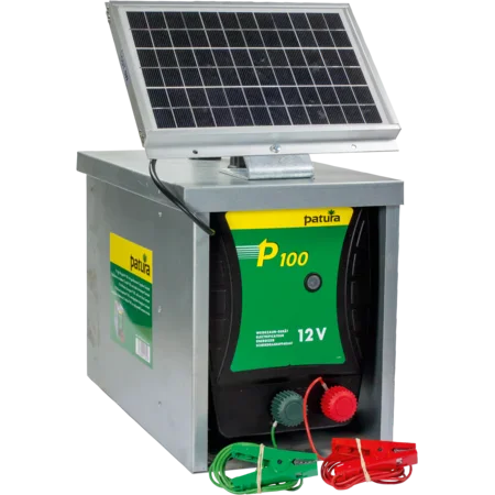Patura P100 electric fence energizer - 12V - with 5W solar panel