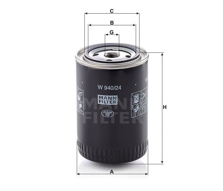BLW94024 Mann Filter W940/24 Ölfilter SpinOn