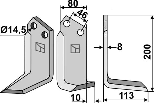 BL6301 Fräsmesser 200mm R - passend zu Sovema 900111018