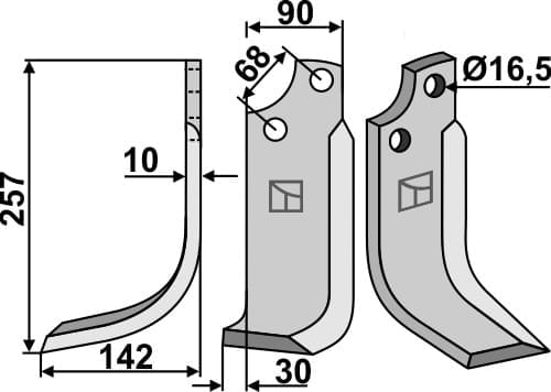 BL27759 Fräsmesser, linke Ausführung