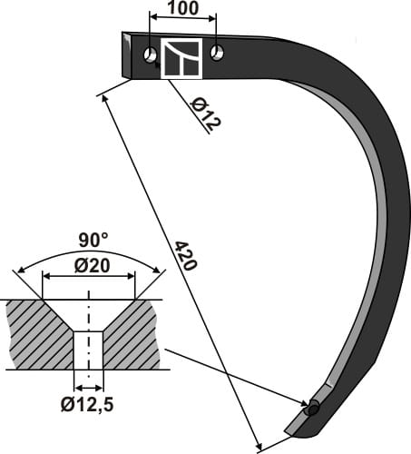 BL22760 Stiel - passend zu Farmet 9003266