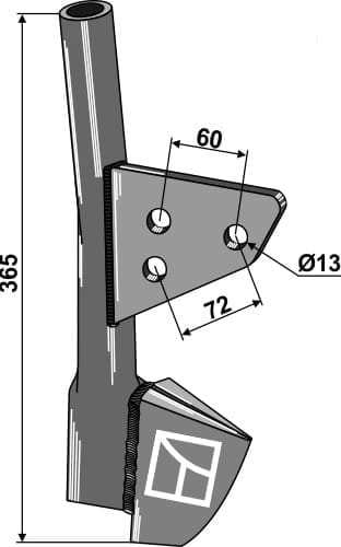 BL29375 Saatrohr vorne - passend zu Rabe 90086102