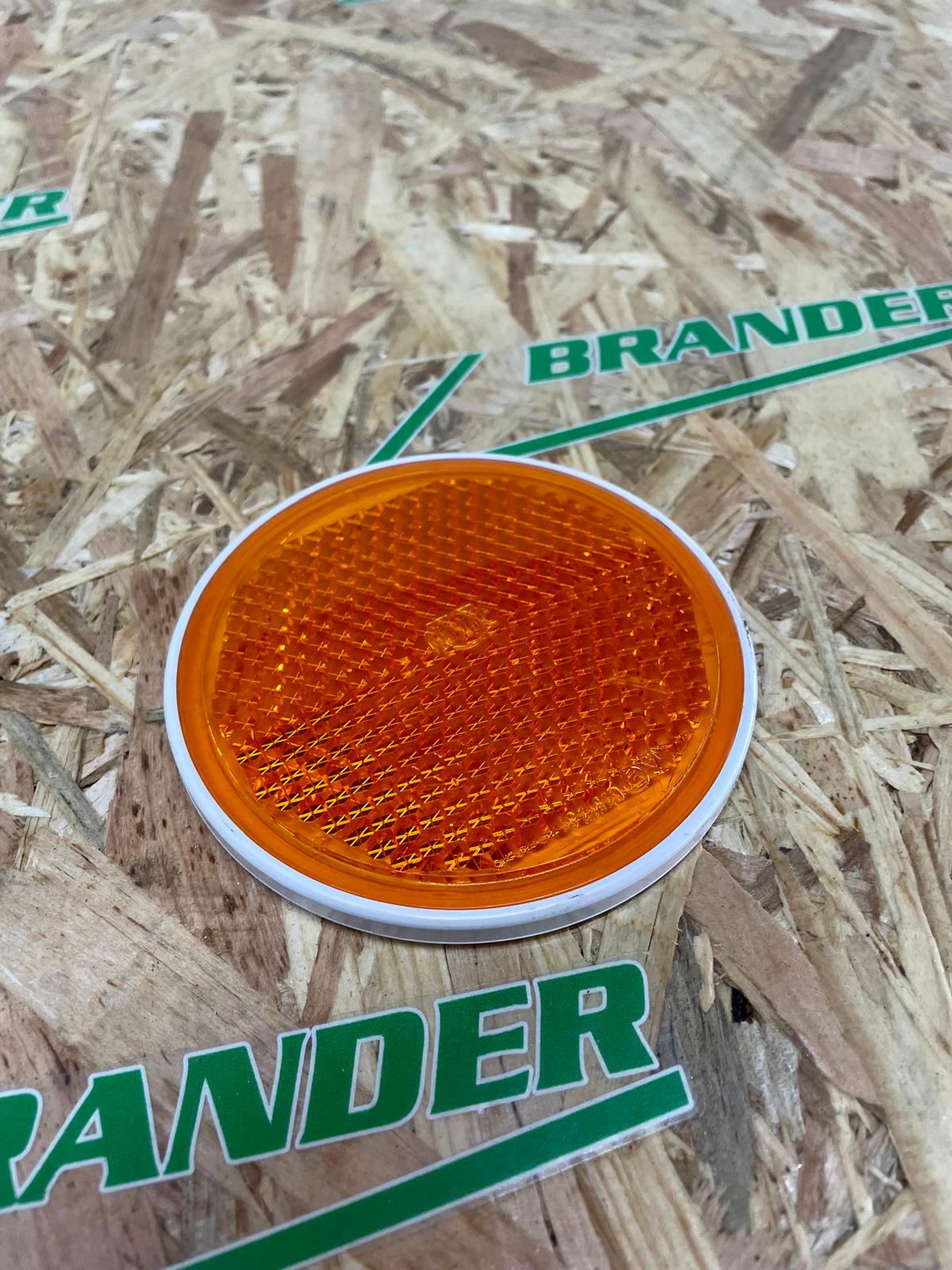 Rückstrahler gelb 85mm - selbstklebend