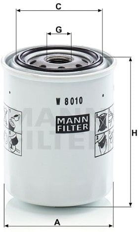 BL13090 Hydraulikölfilter Mann W8010