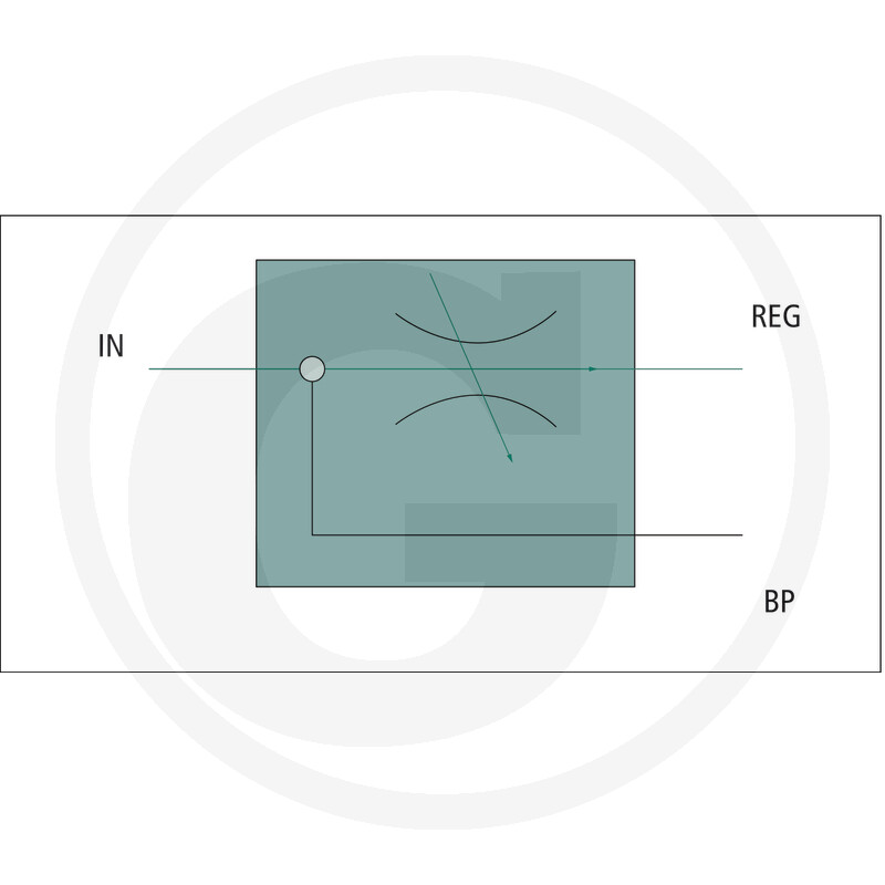 optisches Bauteil, Filterglas, grün getönt, Strahlengang, technische Grafik