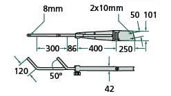 BL17705 Teleskop-Spiegelhalter rechts