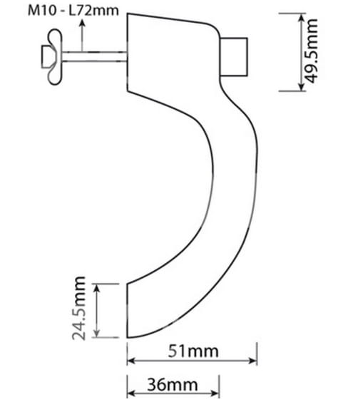 Door handle with lock - compatible with John Deere