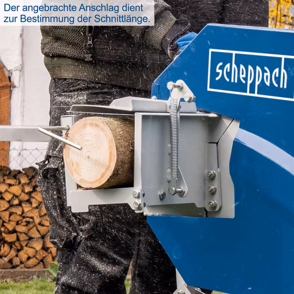 Scie à bûches Scheppach 230 V, 2 200 W, lame 405 mm, jusqu'à 135 mm