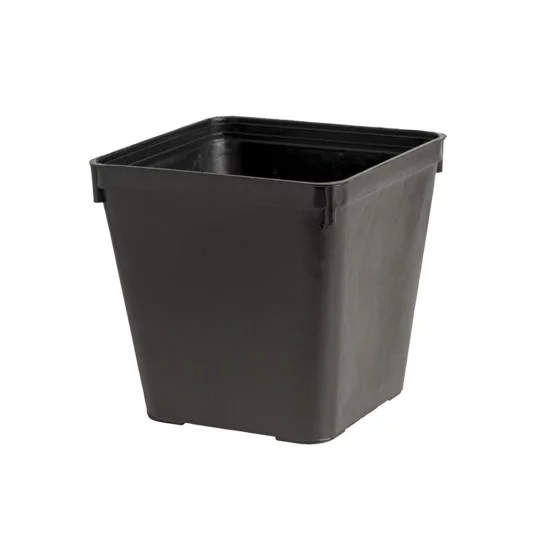 200x Quadratischer Baumschul-Topf 10x10x10 cm Spritzguss 0,8L – wiederverwendbarer Pflanztopf für Jungpflanzen, Gemüse & Kräuter