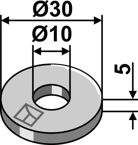 Buchse für Strohhäcksler-Messer