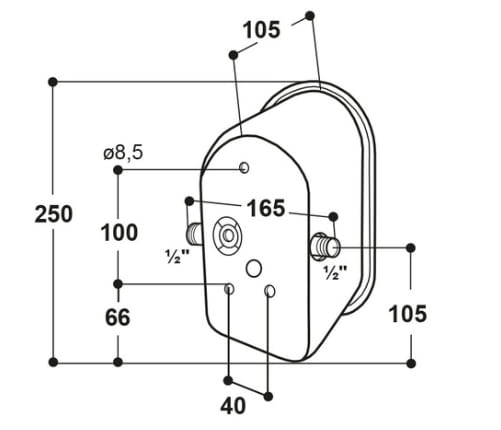 Suevia Stainless Steel Piglet Drinking Trough Model 72U