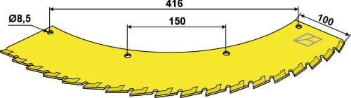 Sägemesser - rechts - Wolfram-Carbid beschichtet