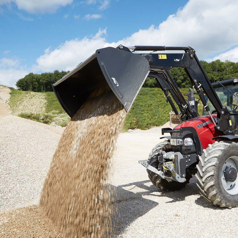 Fliegl 2200 mm volume bucket – robust loading bucket for farm loaders, wheel loaders and telescopic loaders, painted