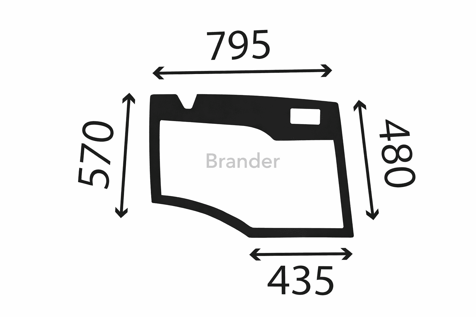Türscheibe rechts unten - passend zu Weidemann Kabine LK116, LK116-1