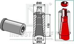 BL29511 Einschweissbuchse für Zinken mit Gewinde M24