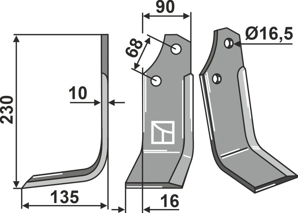 BL27761 Fräsmesser L - passend zu Maschio / Gaspardo 20100415