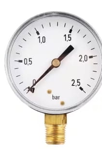 Manometer Ø63 0-2,5bar ¼" unten - trocken