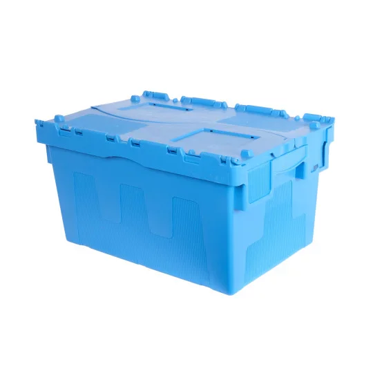 Kunststoffbox, Kistenbox, Aufbewahrungsbox, Blaue Box, Deckelbox