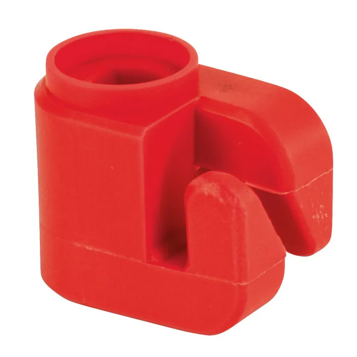 50x AKO Aufschlagisolator für Ovalpfahl rot  – Zusatzisolator aus Kunststoff zum Aufschlagen für Ovalstahlpfähle