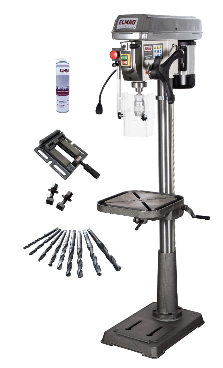 Elmag pillar drill V-belt set - 1100W / 400V / max. drilling capacity steel 25mm