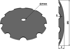 BL2774 Gezahnte Scheibe für Scheibeneggen Ø660x6