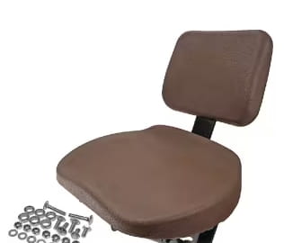 Brown PVC passenger seat - compatible with John Deere