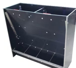 Futterautomat für Absetzferkel, vier Stellen