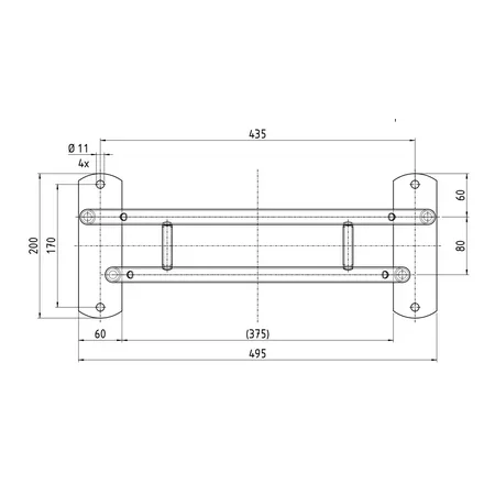 Patura A6 protective bar, for wall mounting - suitable for models Lac 55 and F60