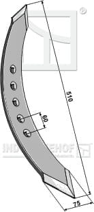 BL28749 Gedrehtes Schar Typ MF Ausführung rechts