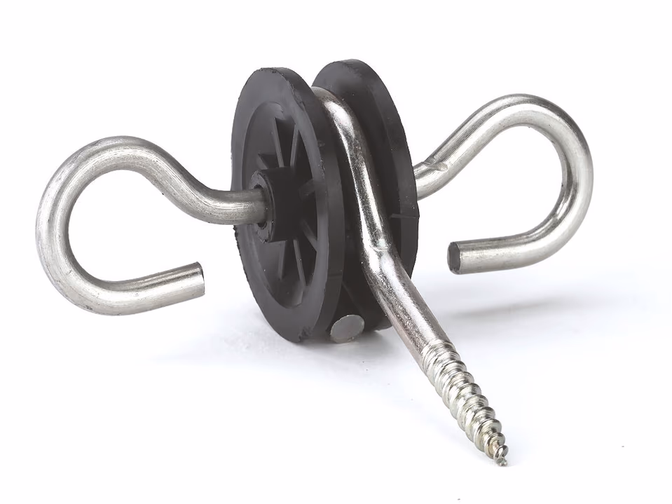 10x Torgriffisolator, verzinkt 2 Einlegehaken