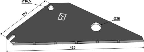 BL29877 Ladewagenmesser 5mm - passend zu Pöttinger 434004