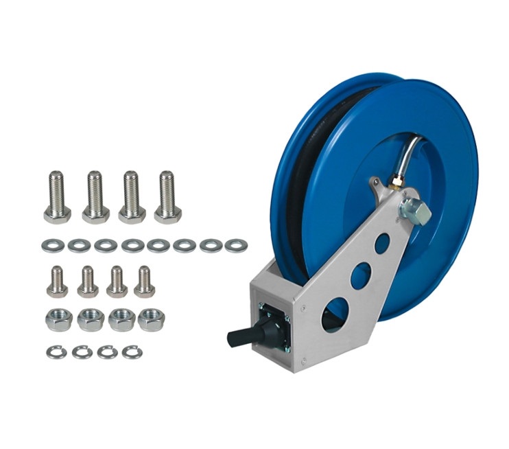 Pressol AdBlue® Schlauchaufroller DN16 6m mit Montage-Kit – Schlauchtrommel Edelstahl 10 bar