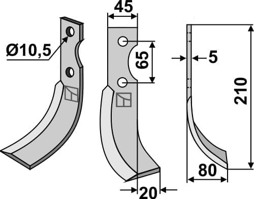 BL6215 Fräsmesser ROT-02R