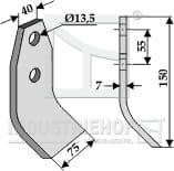 BL4184 Klinge 150x75 für Taarup