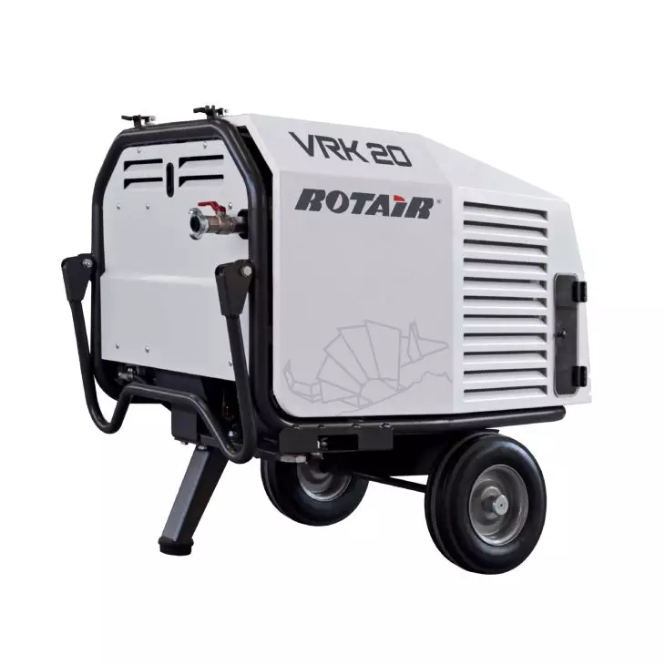 ROTAIR VRK 16 AE – mobile construction site compressor with HONDA GX 630 engine, 1300 l/min, 8 bar