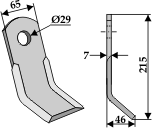 BL4179 Y- Messer 215 für Agram