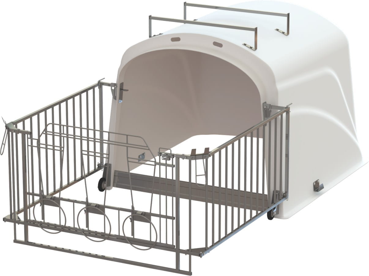 Kerbl Kälber Gruppeniglu bis 3 Kälber - mit Umzäunung