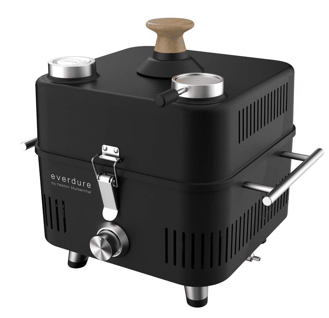 Everdure CUBE ProFlame 360 Tragbarer Gasgrill mit Garhaube – Schwarz
