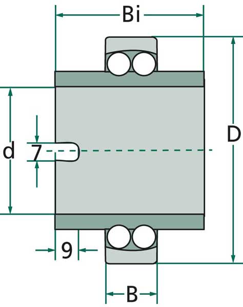 Self-aligning ball bearing 11204