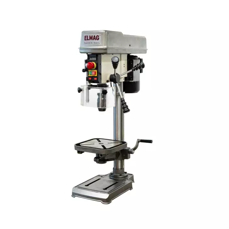 Elmag Vario Säulenbohrmaschine – 16 mm Bohrleistung | 550 W | Stufenlos regelbar | mit Laser