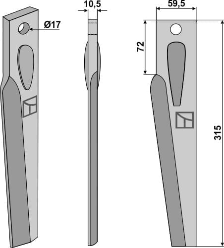 BL5979 Kreiseleggenzinken R - passend zu Lely