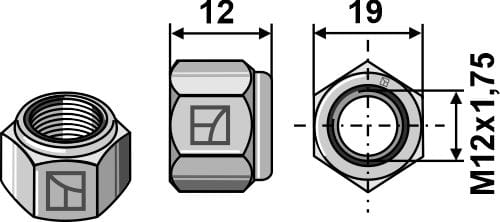 Selbstsichernde Mutter M12