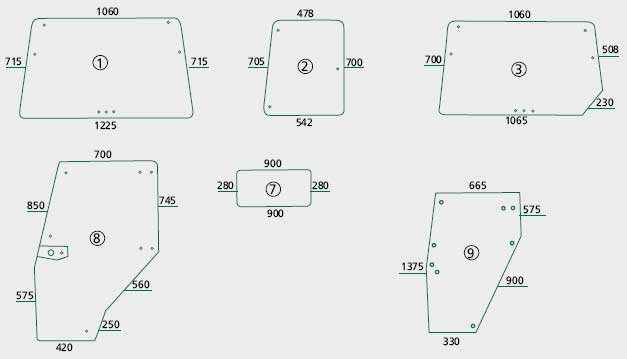 BL16362 Türscheibe links