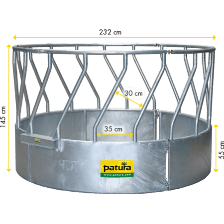 Patura Rundraufe - mit Schrägfressgitter