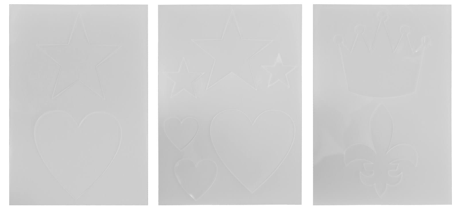 3 x Scherschablone - kreative Fellgestaltung