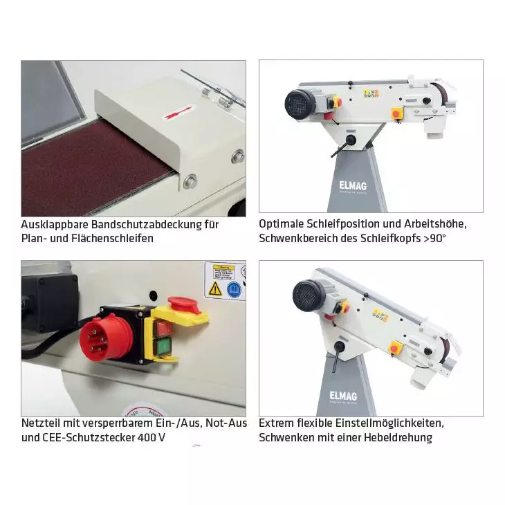 Elmag belt sander 75x2000 / 400V