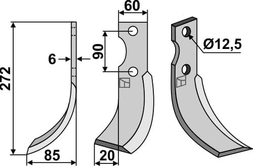 BLADR-01L Fräsmesser L - passend zu Ferrari / Adriatica