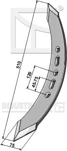Gedrehtes Schar - Ausführung links BL28744 Gedrehtes Schar - Ausführung links