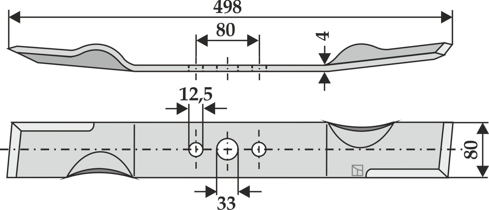 BL3523 Mähermesser 498mm - passend zu AS Motors 5774