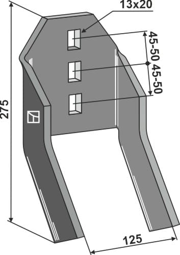 BL28665 Krustenbrecher 8mm - passend zu Väderstad Rexius / Rollex - 421370-1